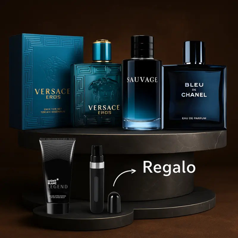 Kit 3 Perfumes Sauvage, Bleu, Eros 100ml
