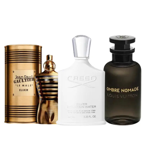 Kit 3 Perfumes Elixir, Nomad, Silver Mountain Water