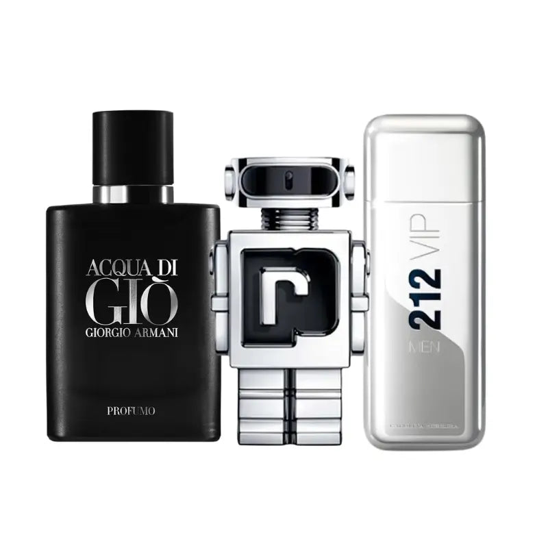 Kit 3 Perfumes Acqua Profumo, Vip Men, Phantom - 100ml